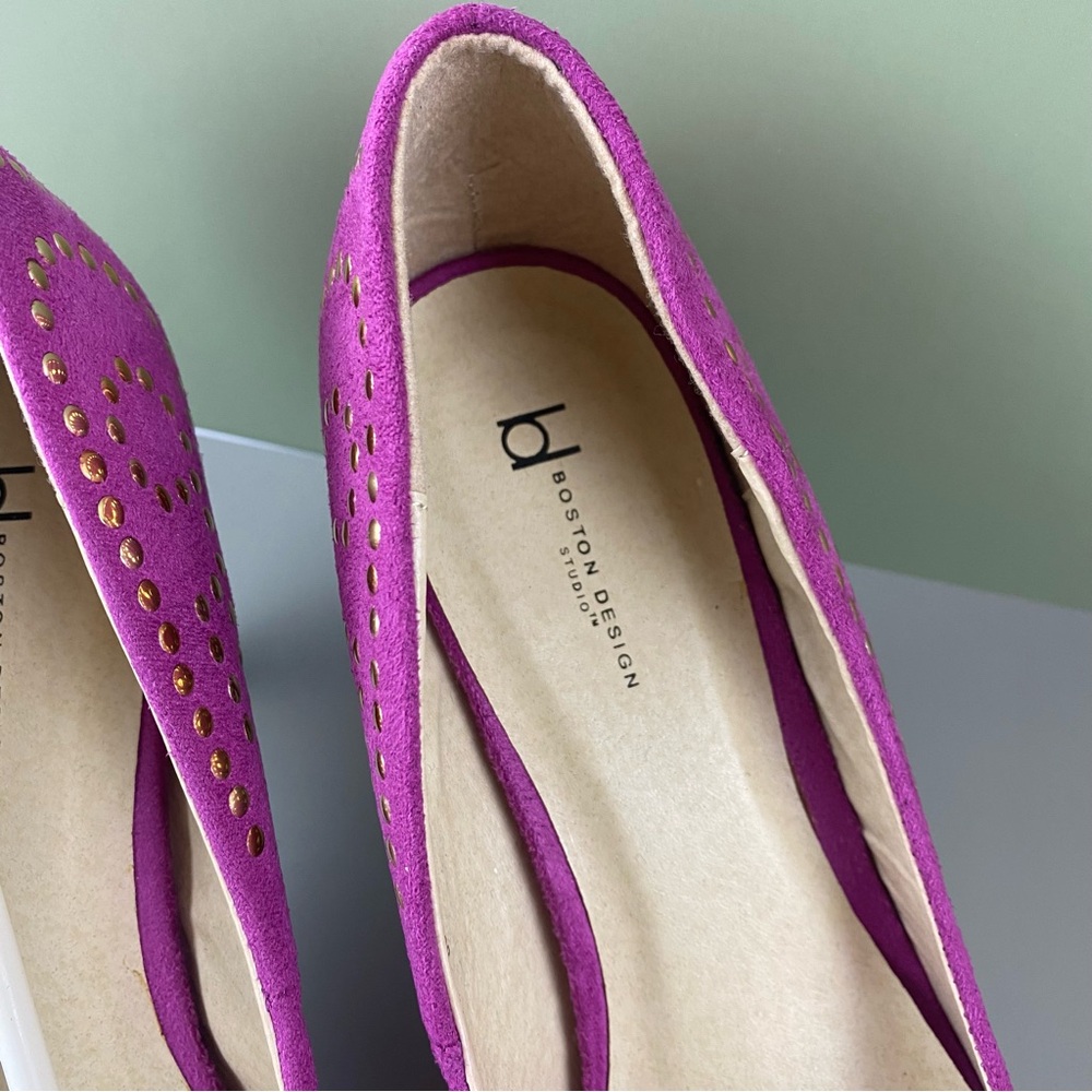 New Boston Proper fuchsia stuuded high heels Size 8.5 - Picture 7 of 7